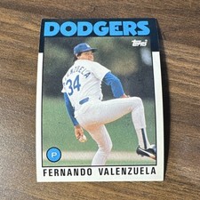 Topps 1986 Base Set Vintage Fernando Valenzuela #630 Los Angeles Dodgers