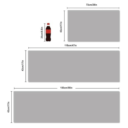  Washable Non-Skid Kitchen Rugs and Mats Set of 2, Rubber Backing Kitchen Mats 