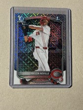2025 Bowman Draft #BDC-109 Mason Neville Chrome Mega Mojo Refractor Reds