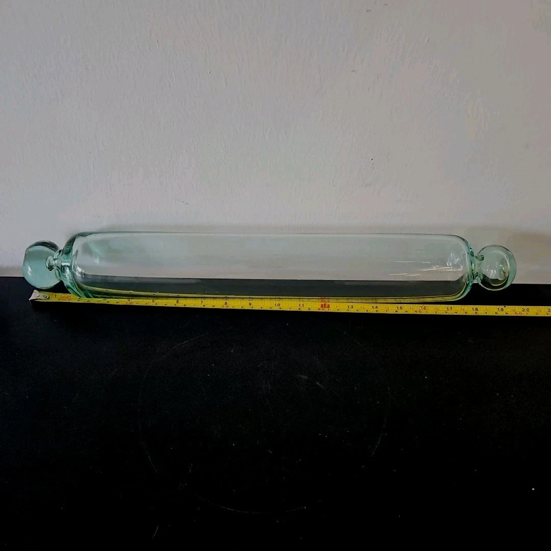 Victorian Glass Hand Blown Rolling Pin 49cm Long