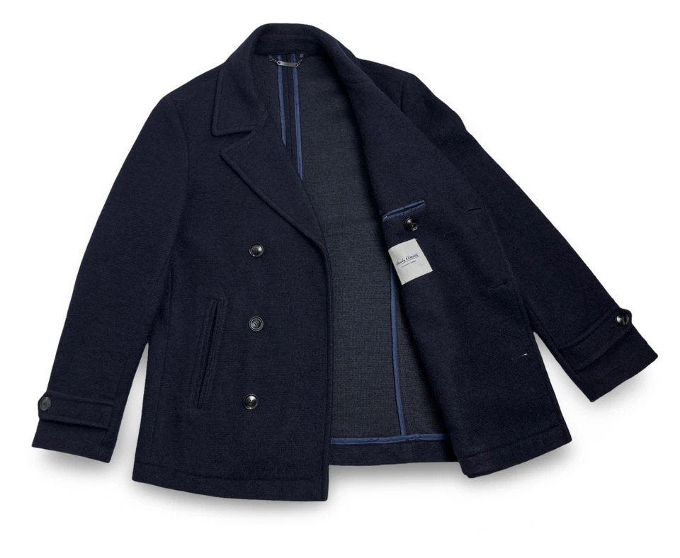 Hardy Amies Double Breasted Pea Coat Men’s Size M - Image 2 of 4