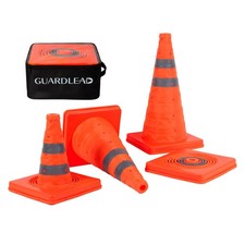 Collapsible Traffic Cones 45 cm (18 ) (4 Pack) Reflective Pop Up Safety Cones