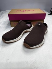 Ryka Encore Mule Brown Women  s Slip-On Comfort Stretch Knit Shoes 7W