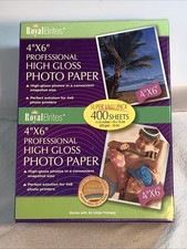 RoyalBrites 4" x 6" Professional High Gloss Photo Paper 400-Sheet Pack 4x6 USA