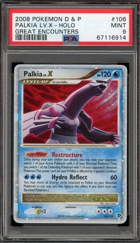 Pokemon Palkia Lv.X Great Encounters Holo Ultra Rare #106 PSA 9 Mint