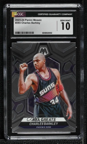 2023-24 Panini Mosaic NBA Greats Charles Barkley #293 CGC 10 Gem Mint HOF