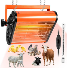 Chicken Coop Heat Lamp, 300W Carbon Fiber Chicken Coop Heater with Adjustable Ha