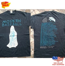 Vintage Modern Baseball Rock Tour Short Sleeve Black Color Two Sides Shirt