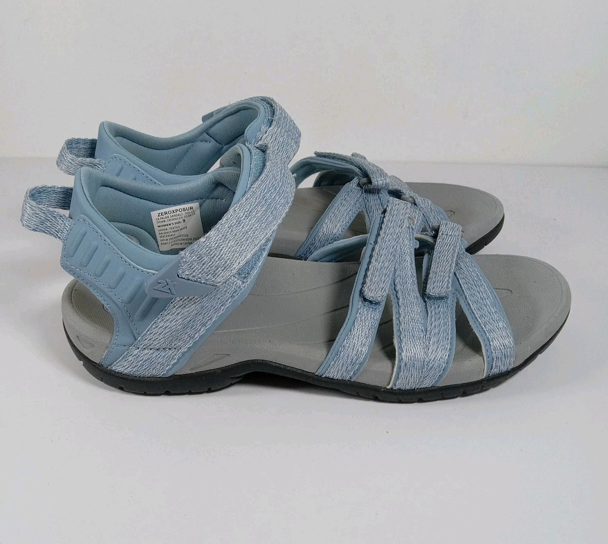 Palum ZeroXposur La Palme Sandals Women 9 Blue Sea Ice Strappy Hiking