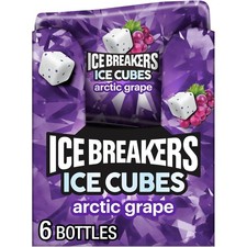 ICE BREAKERS Ice Cubes Arctic Grape Sugar Free 40 Count Pack of 6 ,