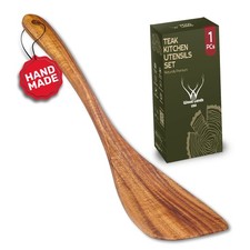 Wooden Spatula for Cooking, Teak Wood Spatula for non stick frying pan With L...