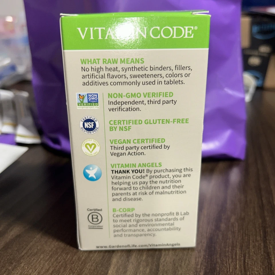 Complejo B crudo Garden of Life Vitamin Code - 120 cápsulas veganas Foto 3 de 4