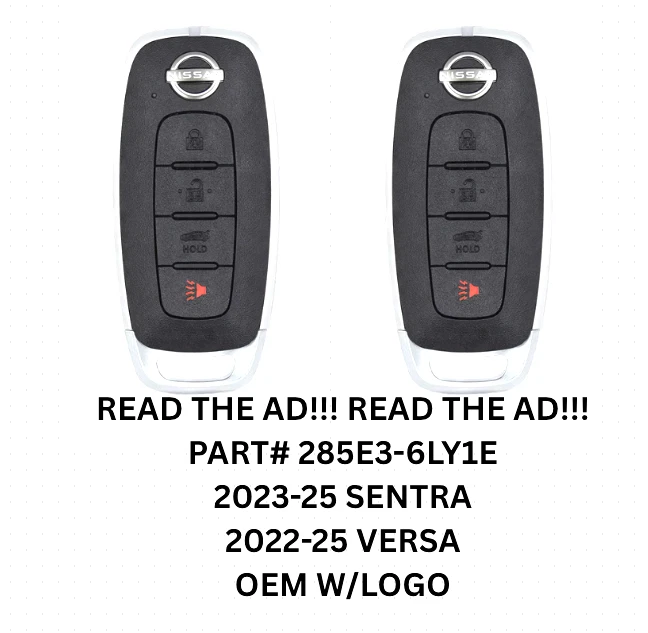 PAIR OF OEM UNLOCKED MINT 2022-25 NISSAN VERSA SMART KEYS 285E3-6LY1E - product detail image 1