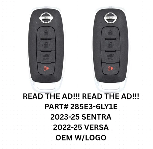 PAIR OF OEM UNLOCKED MINT 2022-25 NISSAN VERSA SMART KEYS  285E3-6LY1E video thumbnail