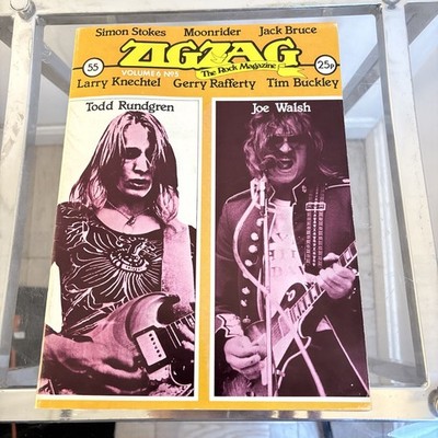Zigzag MagazineAugust 1975 Vol 6  Todd Rundgren, Joe Walsh, Larry Knechtel