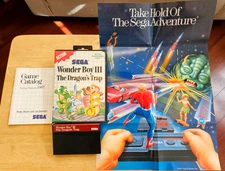 Sega Master System - Wonder Boy III The Dragon's Trap Game Box Catalog + POSTER