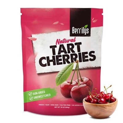 Berrilys Dried Tart Cherries - Unsweetened, No Sugar Added, Pitted, Unsulfured,
