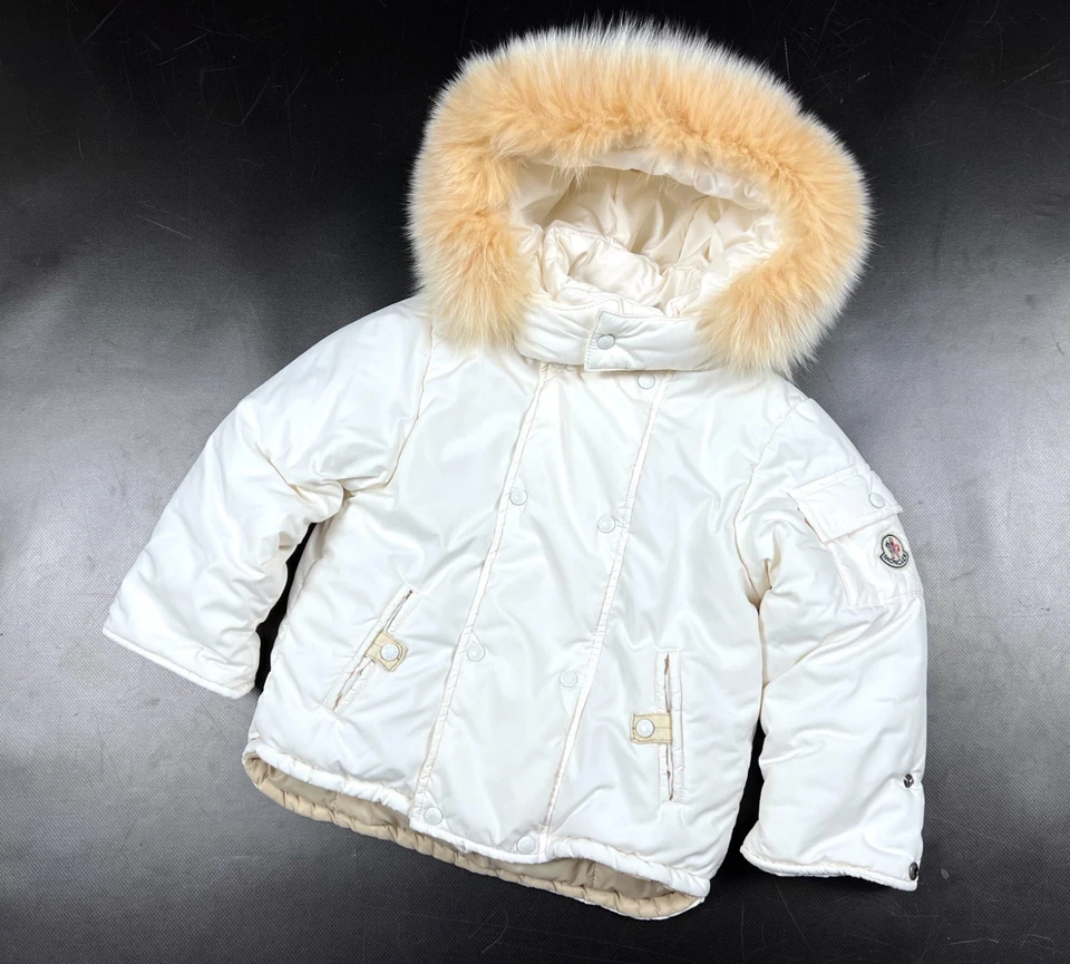 Giacca casual vintage ragazza MONCLER piumino bianco bambino taglia 5-6 anni 120 cm - Immagine 4 di 4