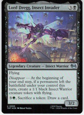 Lord Dregg Insect Invader Foil 65 TMNT Magic the Gathering