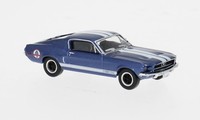 Brekina 19618 - 1/87 Ford Mustang, Blau/Weiss, 1968, Shelby - Neu