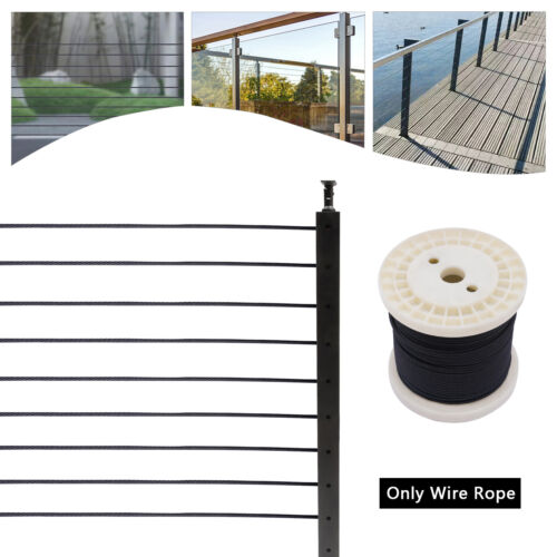 300FT 1/8" 316 Stainless Steel Wire Rope Aircraft Cable For Fencing Railing 7x7