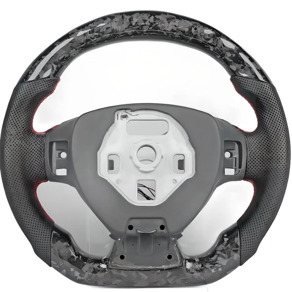 For Chevrolet Camaro SS 2016+No Heated Forged Carbon Fiber LED Steering Wheel Foto 3 de 4