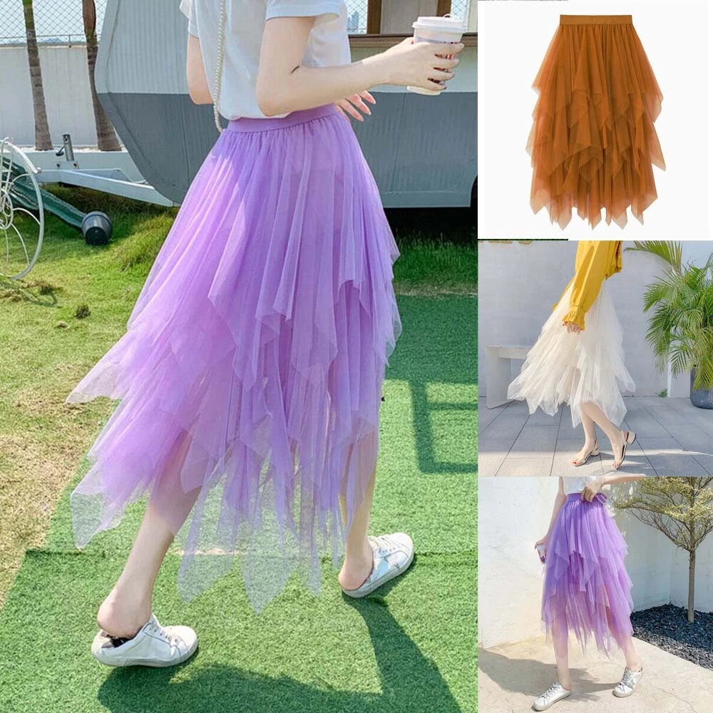 Purple and black tulle cheap skirt