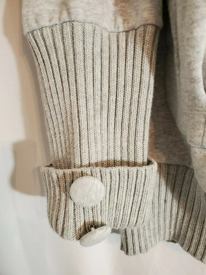 Gentle Fawn Grey Sweatshirt Size Large Snap Up Buttons Foto 4 de 4