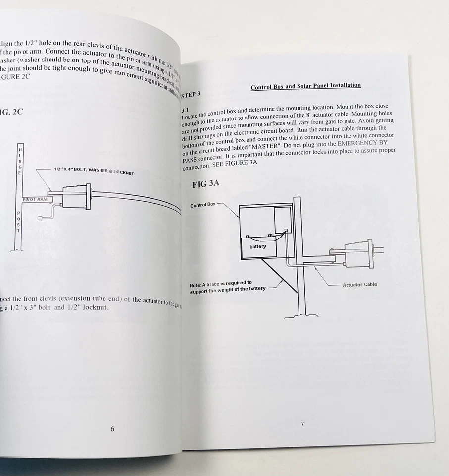 APOLLO 1500E con abridor de operador de puerta oscilante solar 1600 Addendum MANUAL SOLO 1994 Foto 3 de 4
