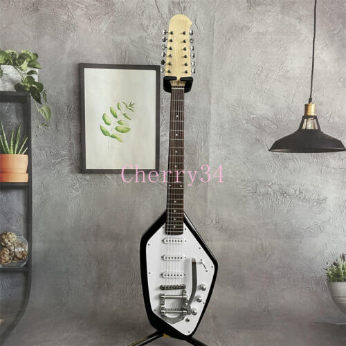 Custom Phantom Black White 12 Strings Electric Guitar 3S Pickups Chrome Hardware - Picture 1 of 9