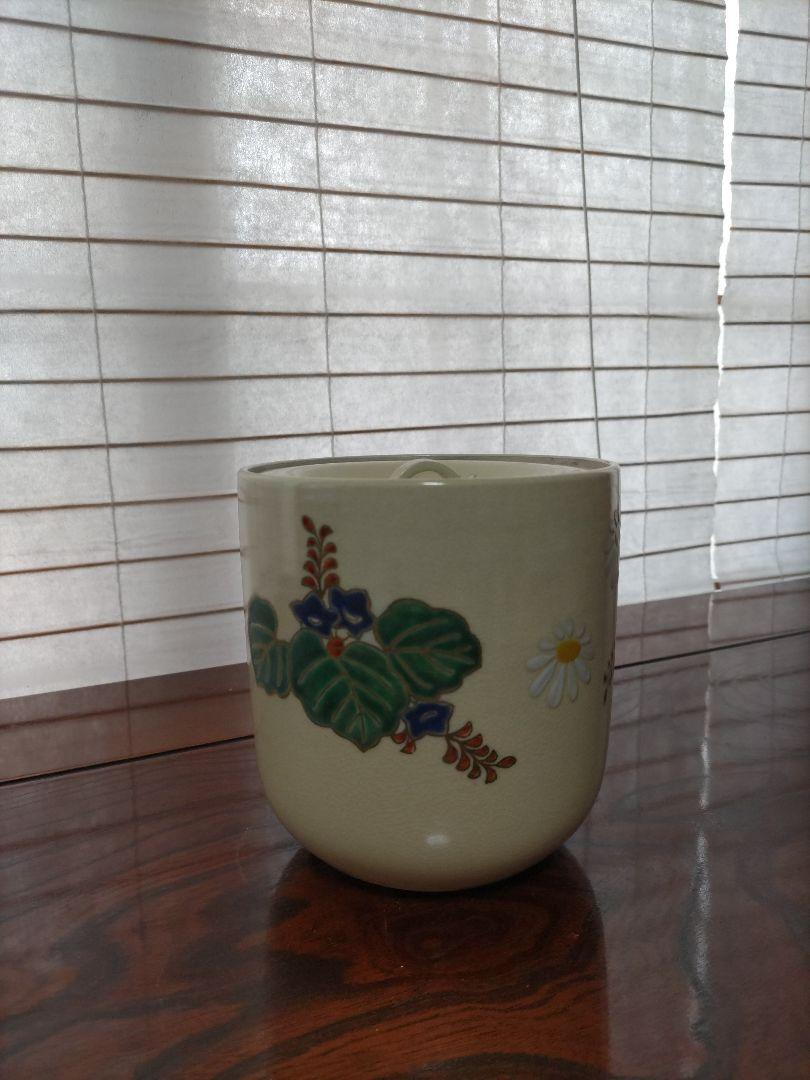 Japanese Tea Ceremony Mizusashi Pottery Vase Water Container Sado B081