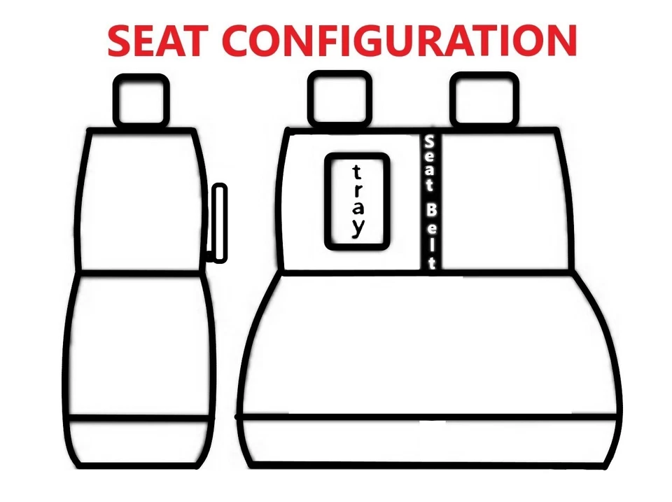 FUNDAS DE ASIENTO A MEDIDA PARA FIAT DUCATO 2015 - 2025 TELA DE LUCIO DE ALTA CALIDAD Foto 2 de 4