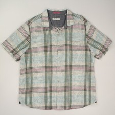 Tommy Bahama Men's Button Front Shirt Casual Size XL Plaid Contrasting Lining
