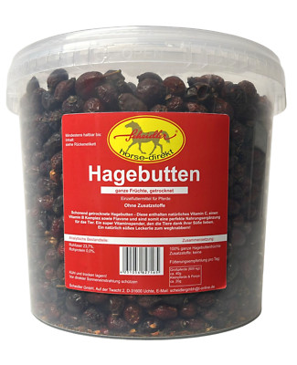 horse-direkt Hagebutten 2kg Eimer , ganze Früchte getrocknet für Pferde, Ponys