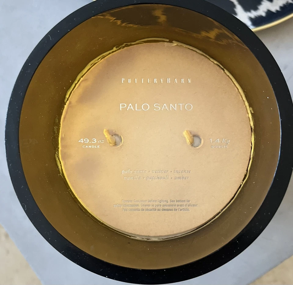 POTTERY BARN PALO SANTO CANDLE LARGE 49OZ NEW RARE Discontinued - Image 3 of 4