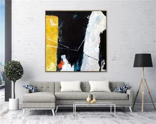 Abstract Painting Original  Acrylic Canvas Wall Art Minimal Expressionism