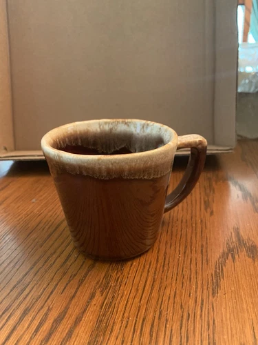 Vintage McCoy Kathy Kale 8oz. Coffee Mug Tea Cup Brown Drip Pottery