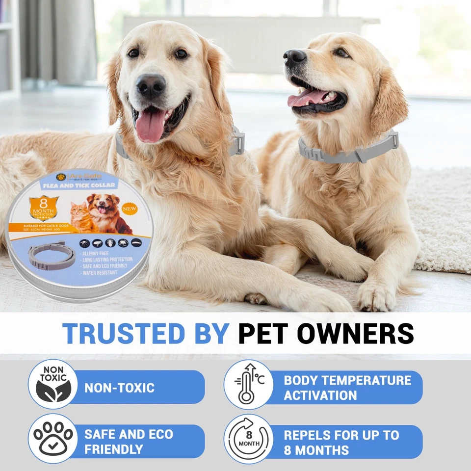 Ani-Safe New Adjustable Anti Flea Tick Collar For Pets Protection Dogs Cats UK - Image 3 of 4