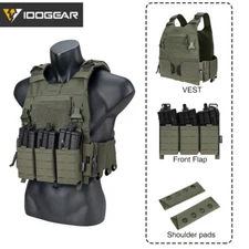 IDOGEAR Tactical Vest FCSK 3.0 FERRO Fast Release Plate Carrier 5.56 Triple Camo