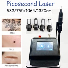 Picolaser Picosecond Laser 1064 532 755 Spot tattoo removal carbon peel machine