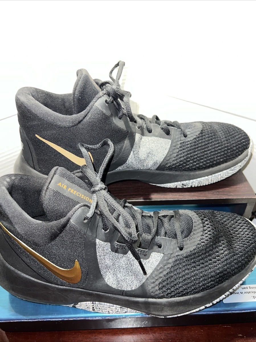 Nike Air Precision II AA7069-090 Black Gold Basketball Shoes  display picture 1