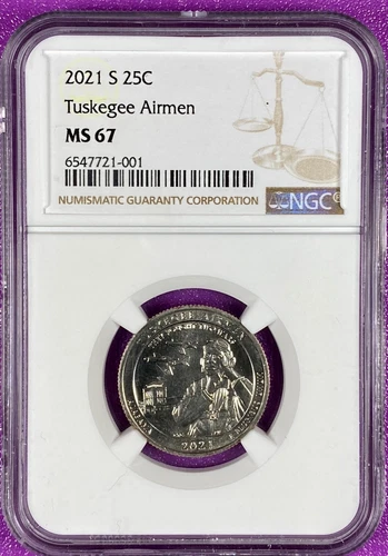 2021 S 25c Tuskegee Airmen NGC MS67