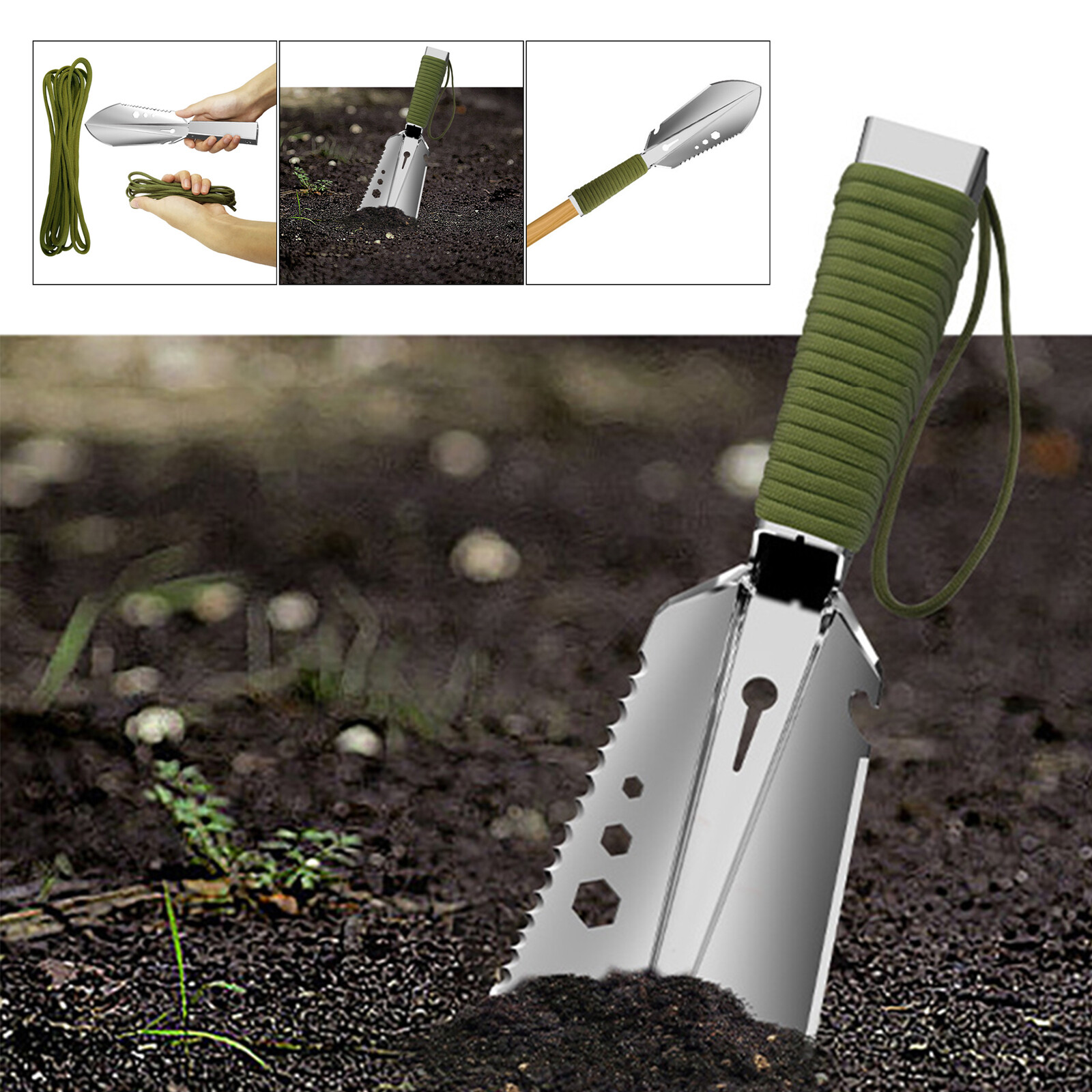 Hiking Camping Trowel Shovel for Digging Detecting Garden Portable
