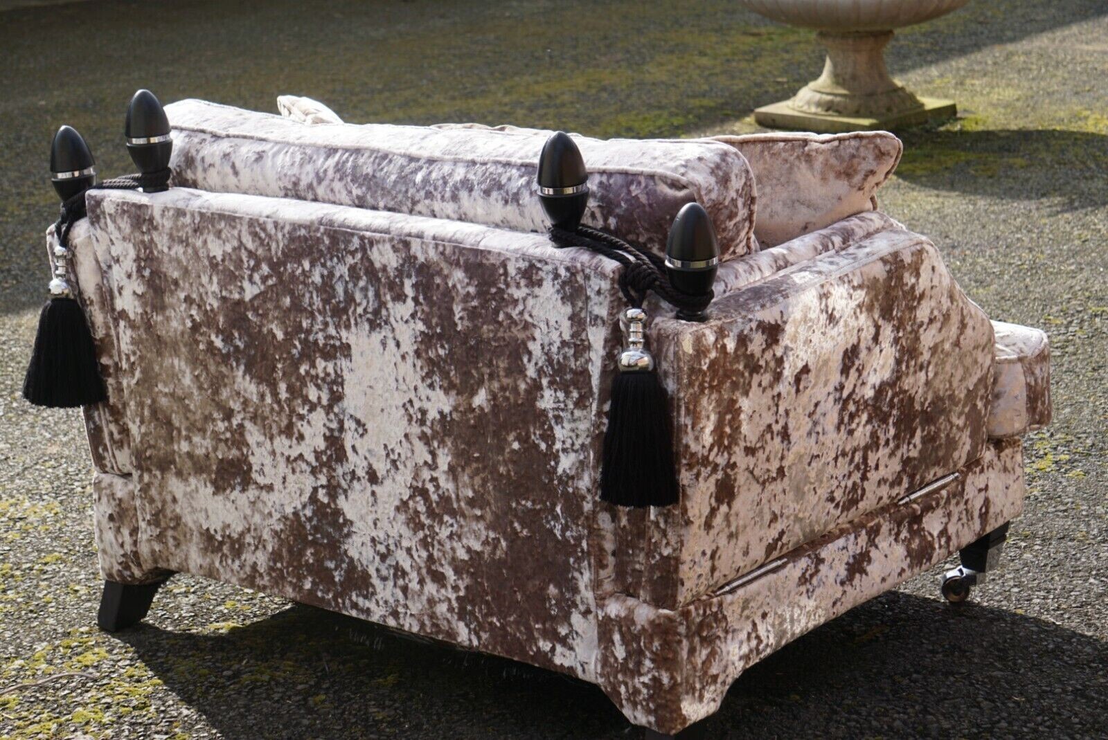 KNOLE 4/3 SEATER SOFA AND LOVE SEAT SOFA IN LUXURY CHAMPAGNE CRUSHED