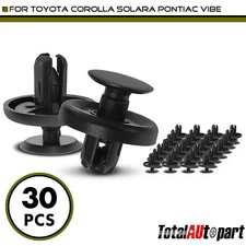 30Pcs Front Fender Bumper Retainer Clips for Toyota Pontiac 7mm Nylon Push-Type