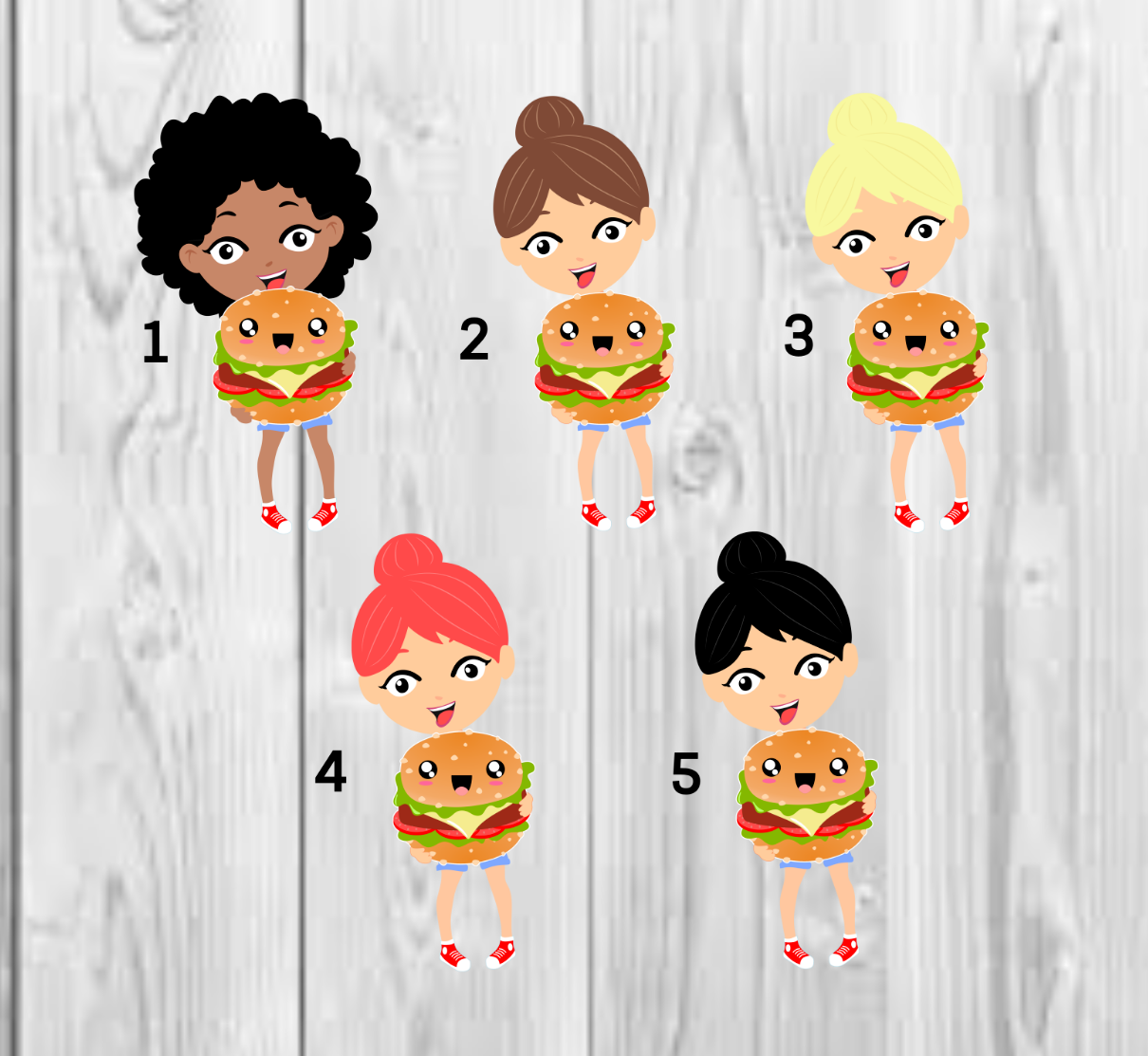 Fast Food Girl Planner Stickers- Perfect For Any Planner- Erin Condren, Happy