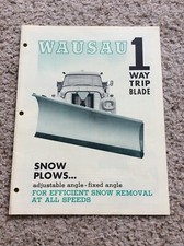 1963 Wausau Snow Plows For Heavy-duty Trucks Sales Literature.