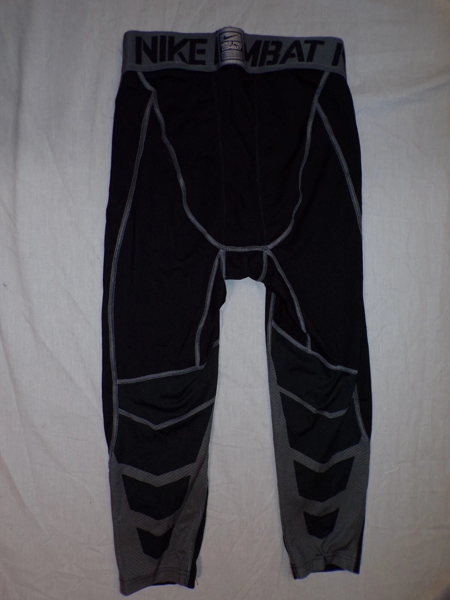 Nike Pro Combat Leggings Compression Pants Black Size Large Women's