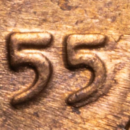 1955  Poor Mans Double Die Wheat Cent - SUPER NICE BLAZER !!  -  GEM BU UNC...