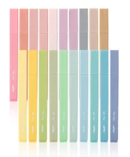 20pcs Mr. Pen Aesthetic Highlighters Chisel Tip Pastel Colors No Bleed